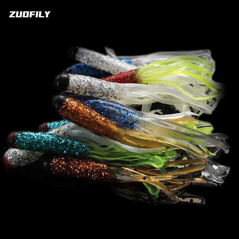 10Pcs/Lot 5.5Cm Artificial Soft Plastic Tube Lures 1