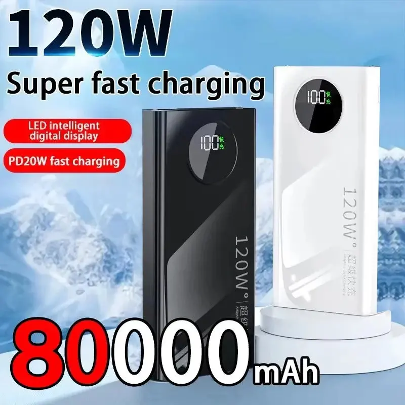120W Power Bank Super Fast Charging 80000Mah 1