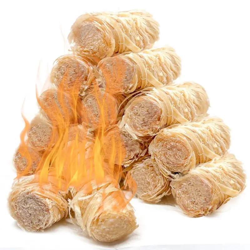 20/40/60Pcs Wax Wood/Bamboo All Natural Campfire Starter 1