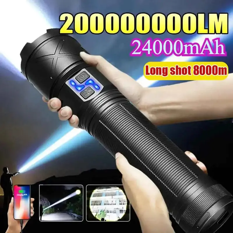 24000Mah Ultra Bright Tactical Led Flashlight 1
