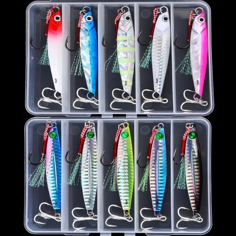 5Pcs Metal Jig Set 10G-40G 1