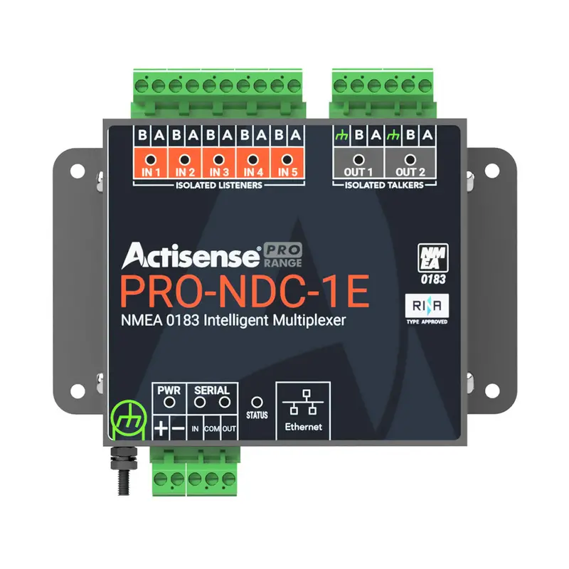 Actisense Pro Nmea 0183 Multiplexer - 5 Inputs  2 Iso-Drive Outputs, Ethernet  Serial Connections 1