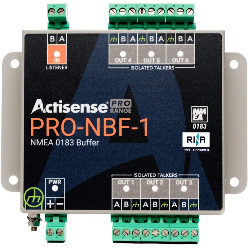 Actisense Pro Nmea Buffer - 1 Opto Input, 6 Iso-Drive Outputs, Serial Port, Pluggable Screw Terminals 1
