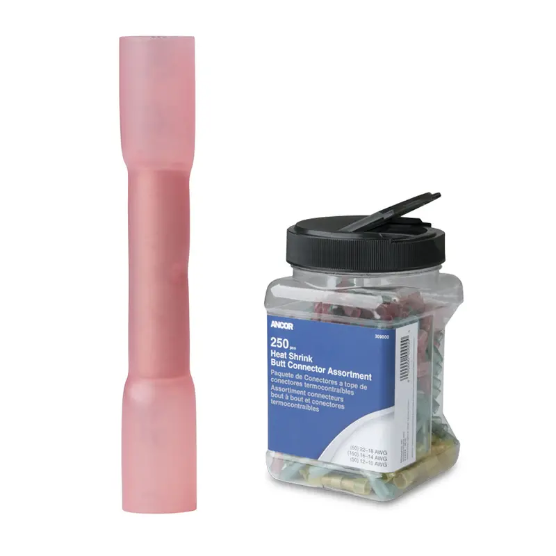 Ancor 22-18 Awg Heat Shrink Butt Connector - 250-Pieces - Jar 1
