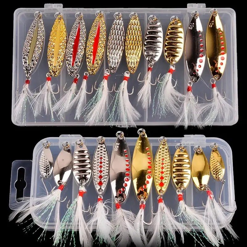 Aorace 10Pcs/Box Jig Spoon Lure Set 1