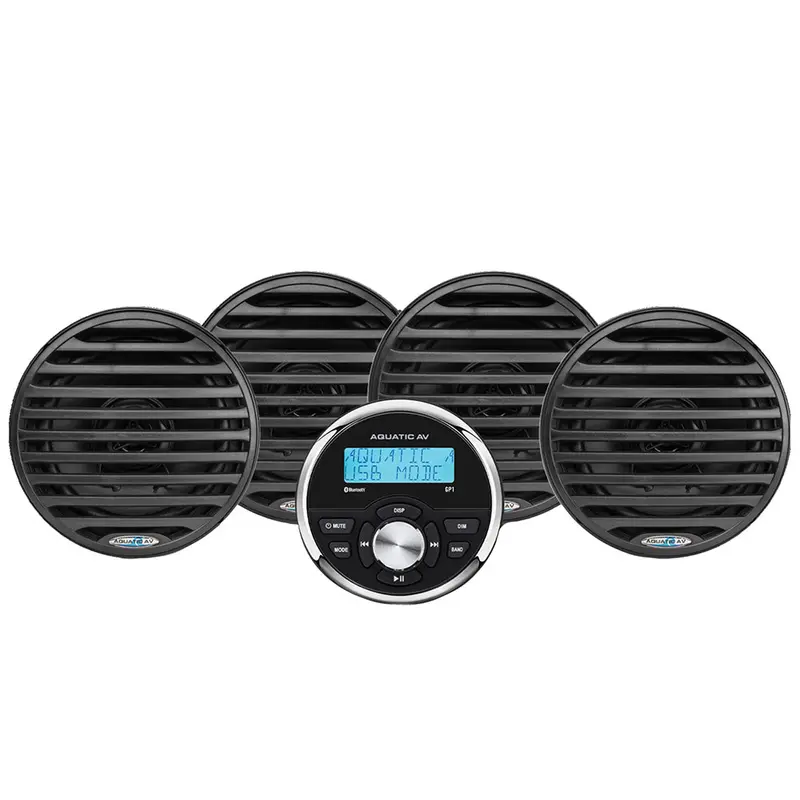 Aquatic Av Economy Gauge Stereo/Speakers Kit - Black 1