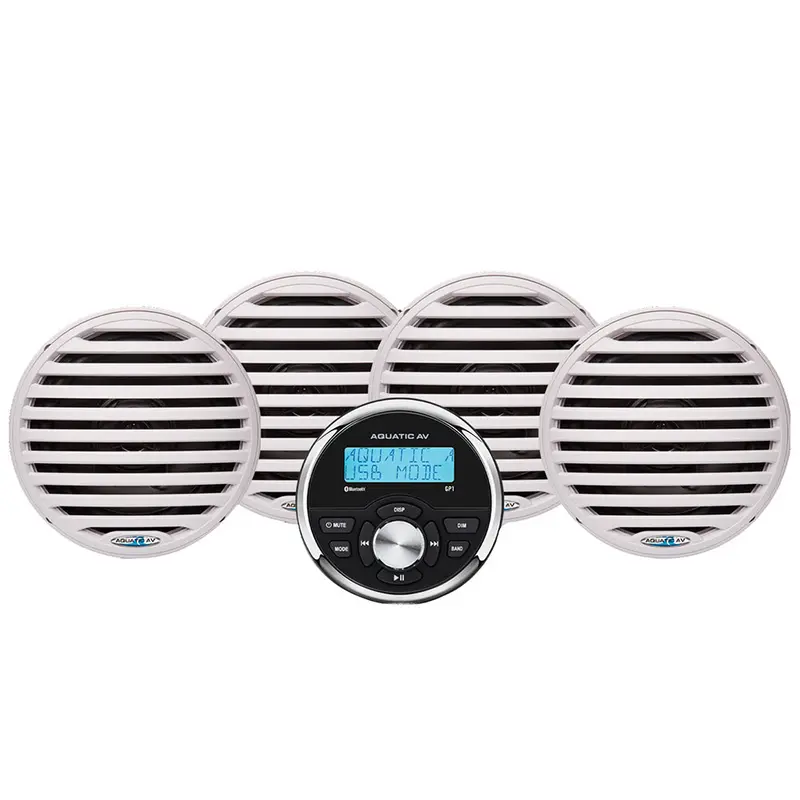 Aquatic Av Economy Gauge Stereo/Speakers Kit - White 1
