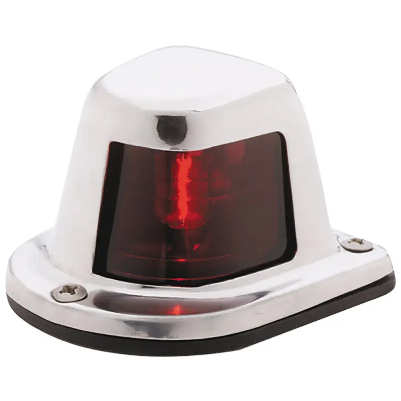 Attwood 1-Mile Deck Mount, Red Sidelight - 12V - Stainless Steel Housing 1