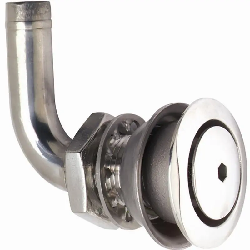 Attwood 316 Stainless Steel Alloy Flush Mount Fuel Vent - 90 Vent 1