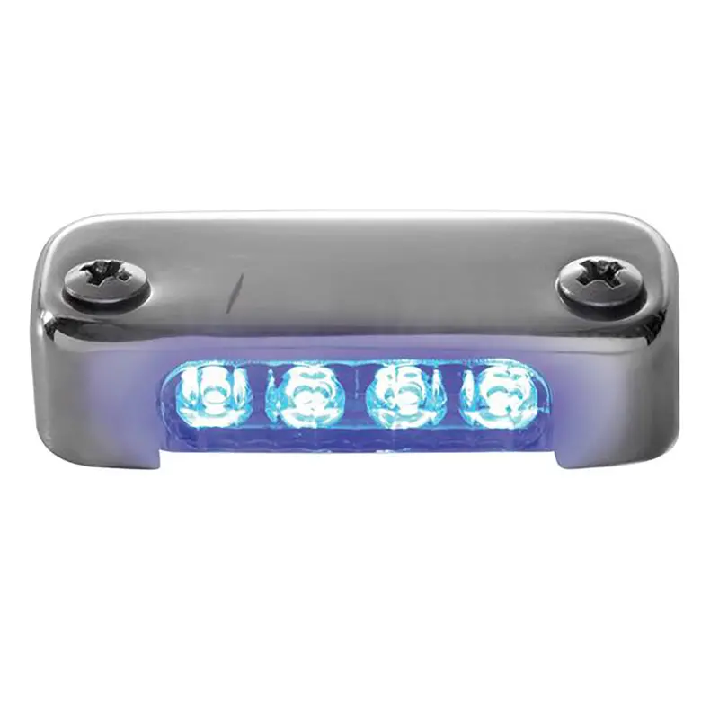 Attwood Blue Led Micro Light W/Stainless Steel Bezel  Vertical Mount 1