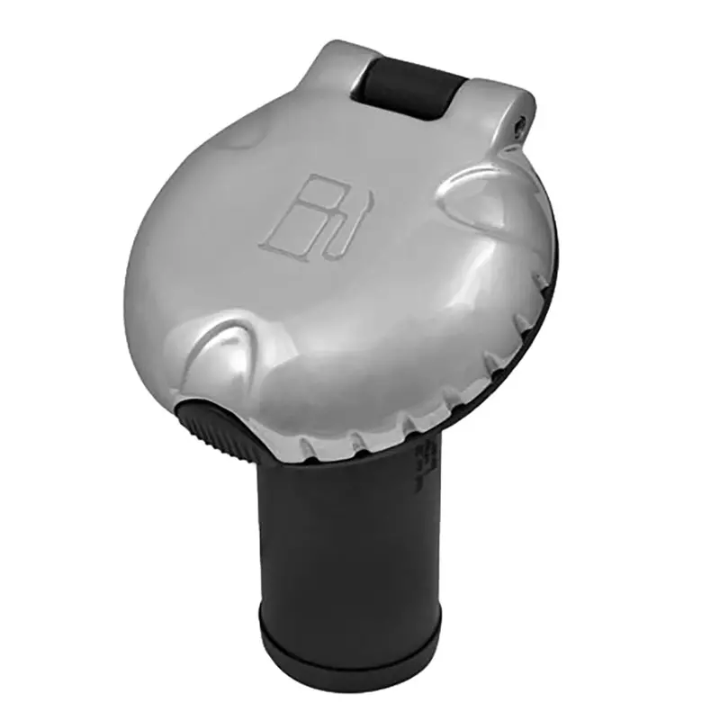 Attwood Deck Fill F/Carbon Canister System - Angled Body  Scalloped Chrome Cap 1