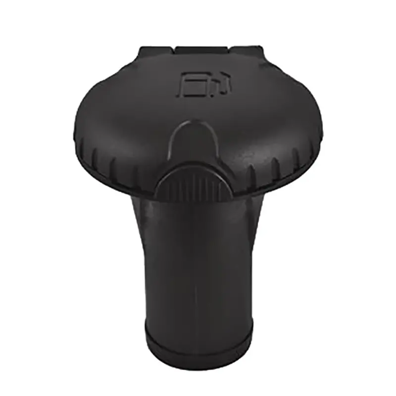 Attwood Deck Fills F/Pressure Relief Systems - Straight Body - Scalloped Black Plastic Cap 1