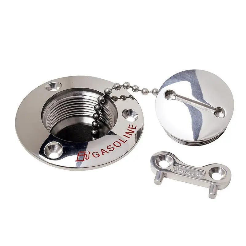 Attwood Gasoline Deck Fill - 1-1/2" Stainless Steel Alloy 1