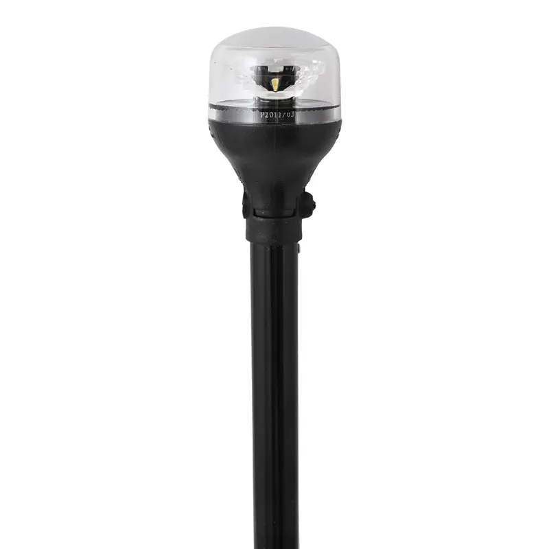 Attwood Lightarmor All-Around Light - 12" Black Pole - Black Horizontal Composite Base W/Adapter 1