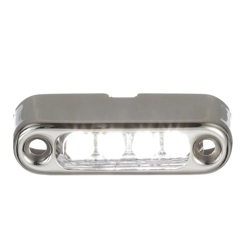Attwood White Led Micro Light W/Stainless Steel Bezel  Vertical Mount 1