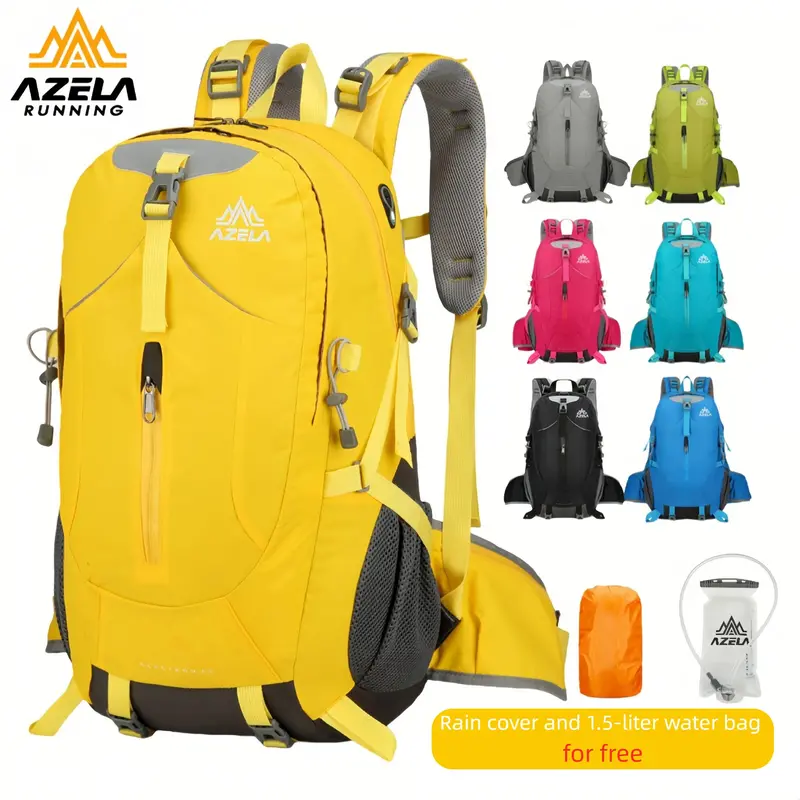 Azela Hiking Backpack With 1.5L Hydration Pack & Rain Cover 40L 1