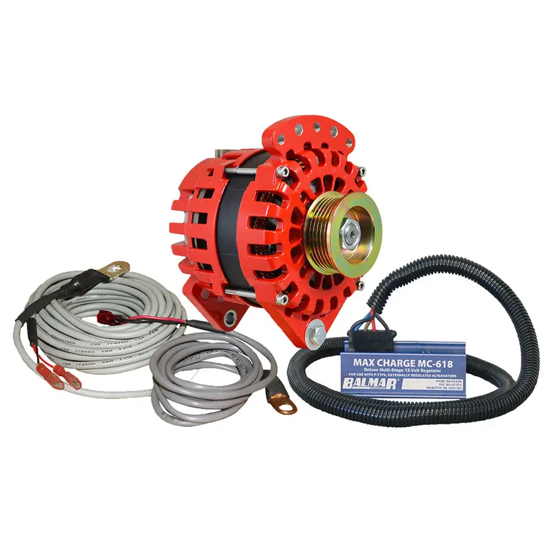 Balmar Alternator 170 Amp Kit 12V 3.15" Dual Foot Saddle K6 Pulley Regulator  Temp Sensor 1