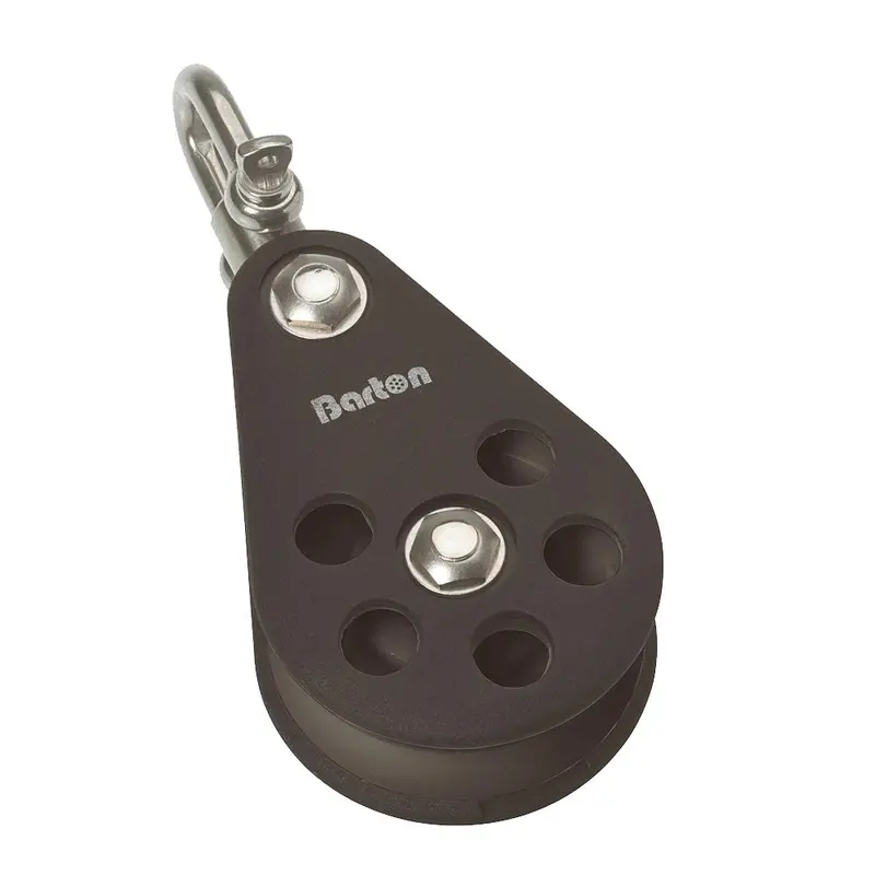 Barton Plain Bearing Pulley Block Single Swivel - Size 6, 64Mm 1