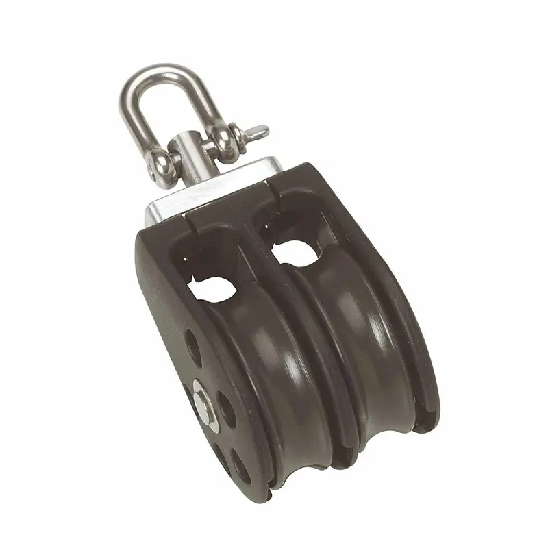 Barton Size 1 30Mm Plain Bearing Pulley Block Double W/Swivel 1