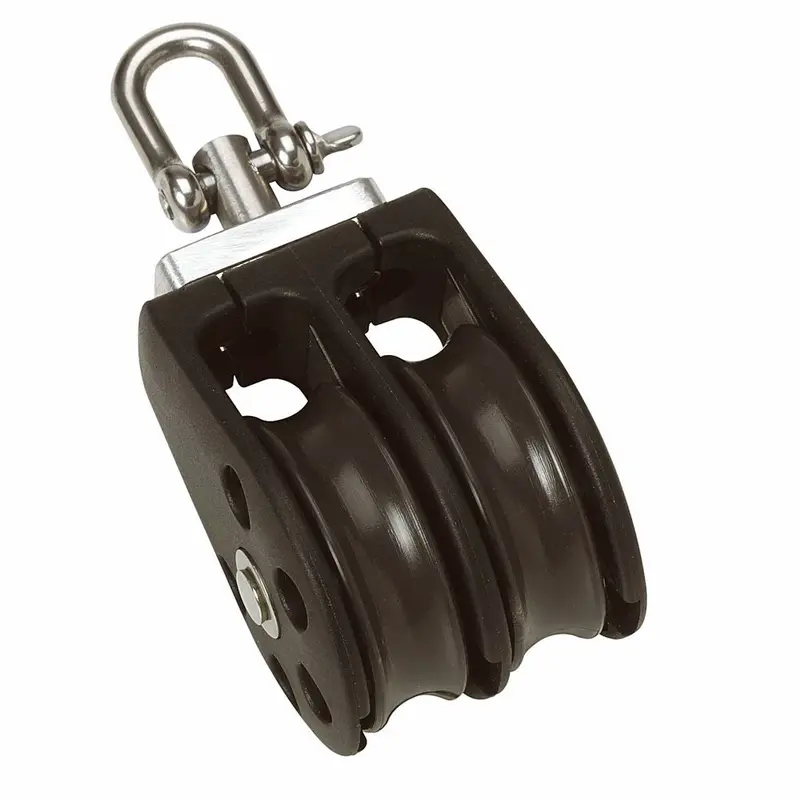 Barton Size 2 35Mm Plain Bearing Pulley Block Double W/Swivel 1