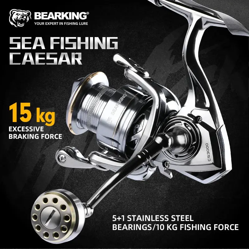 Bearking Caesar Series Spinning Reel 5+1Bb 5.2:1 245G 15Kg Max Drag 1