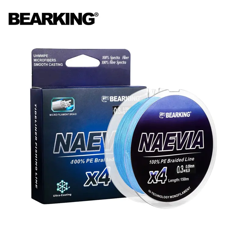 Bearking Naevia 4 Strands 150M Pe Braided Line 7-50Lb 1