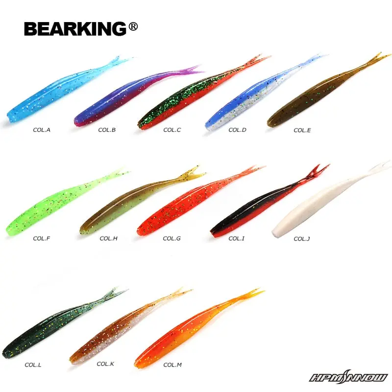 Bearking Soft Plastic Jerkbait Minnow 75Mm/1.8G 15Pcs 1