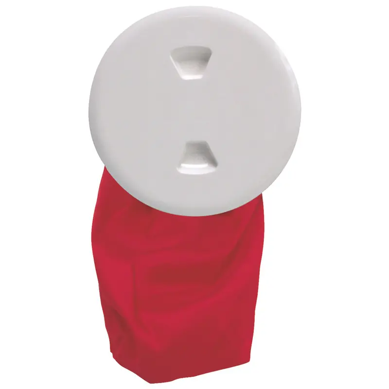 Beckson 5" Stow-Away Deck Plate - White W/12" Bag 1