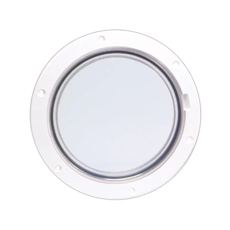 Beckson 6" Clear Center Pry-Out Deck Plate - White 1