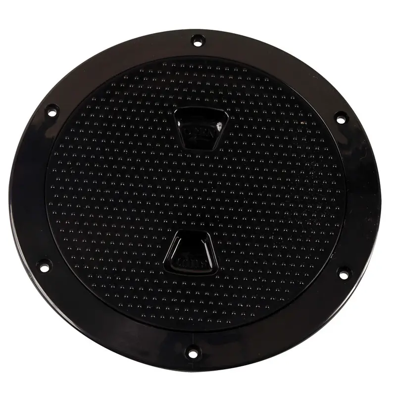 Beckson 6" Non-Skid Screw-Out Deck Plate - Black 1