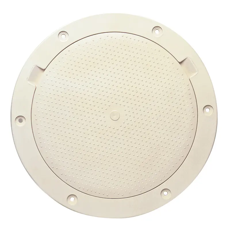 Beckson 8" Non-Skid Pry-Out Deck Plate - Beige 1
