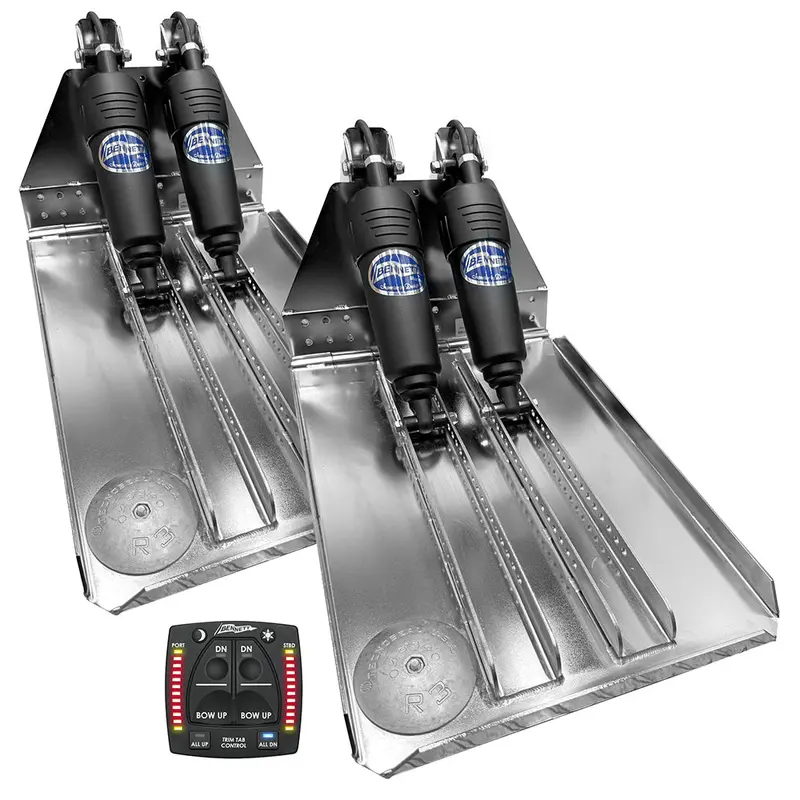 Bennett Marine Bolt 14X23 Dual Electric Trim Tab System W/One Box Indication Unit 1