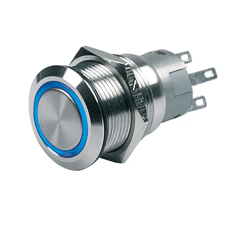 Bep Push-Button Switch 12V Momentary On/Off - Blue Led 1