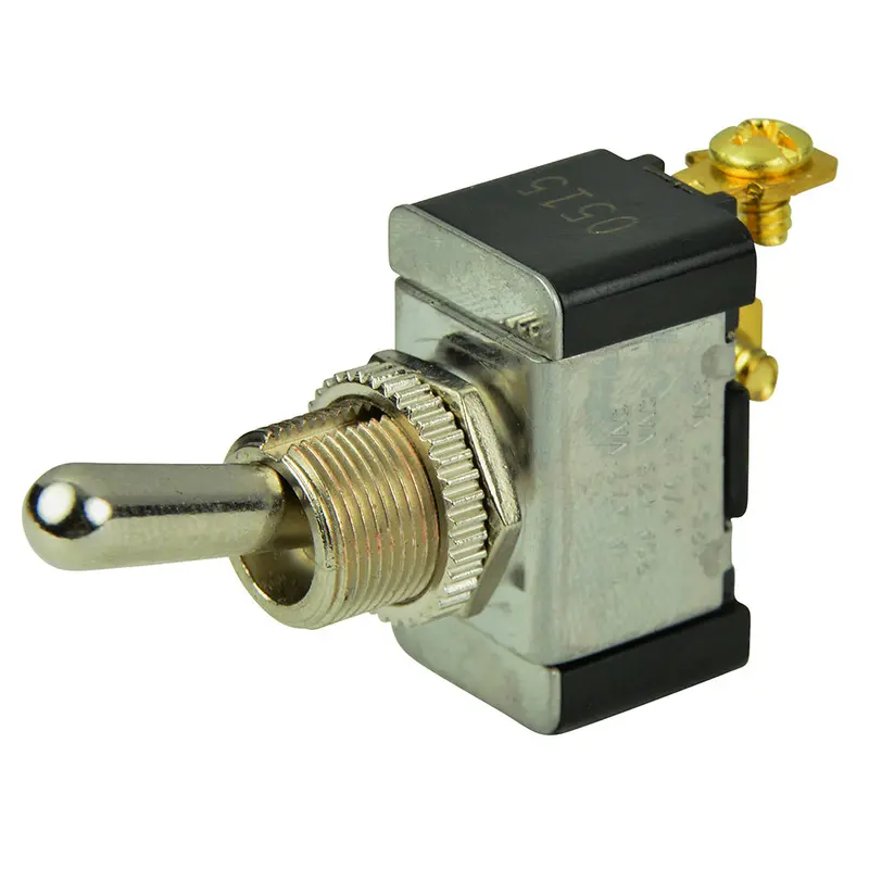 Bep Spst Chrome Plated Toggle Switch -Off/(On) 1