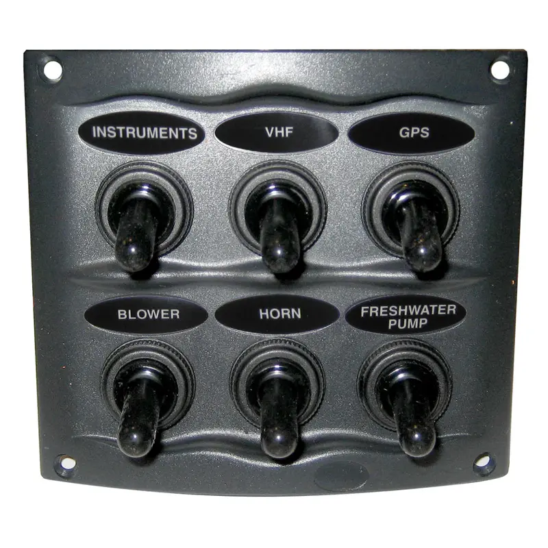 Bep Waterproof Panel - 6 Switches - Grey 1