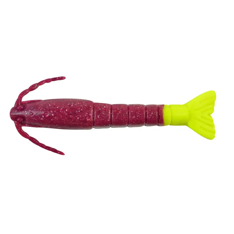 Berkley Gulp! Saltwater Shrimp - 3" - Cajun Purple/Chartreuse 1