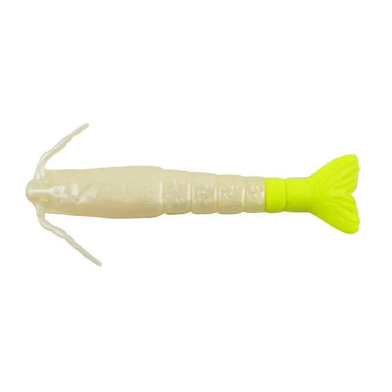 Berkley Gulp! Saltwater Shrimp - 3" - Pearl White/Chartreuse 1