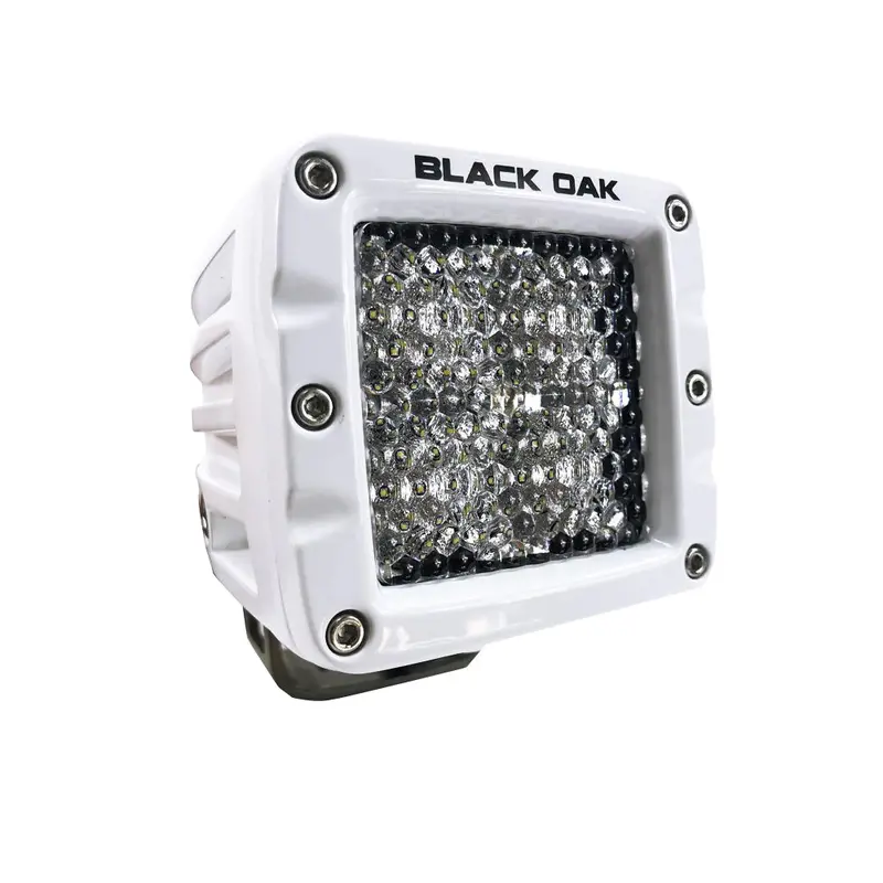 Black Oak 2" Marine Led Pod Light - Diffused Optics - White Housing - Pro Series 3.0 1