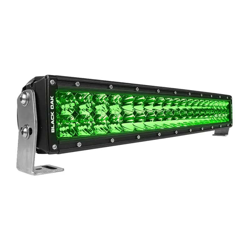 Black Oak Curved Double Row Combo Green Hog Hunting 20" Pro Series 3.0 Led Light Bar 1