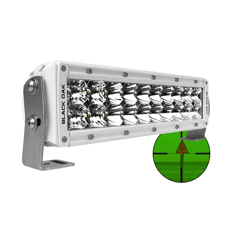 Black Oak Pro Series 3.0 10" 850Nm Infrared Marine Led Double Row Light Bar - Combo Optics - White Housing 1