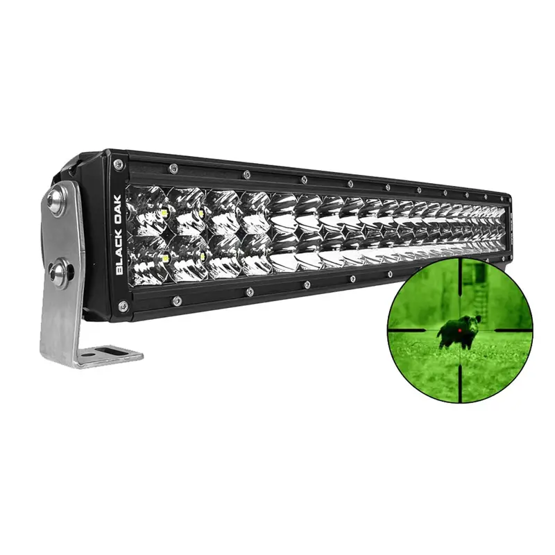 Black Oak Pro Series 3.0 Double Row Combo Infrared 20" 850Nm Led Light Bar - Black Housing 1