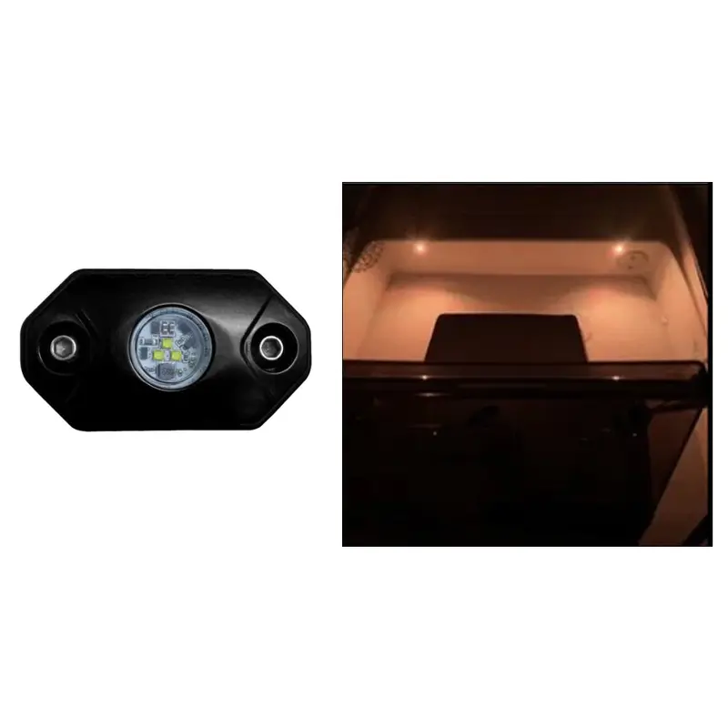 Black Oak Rock Accent Light - Amber - Black Housing 1