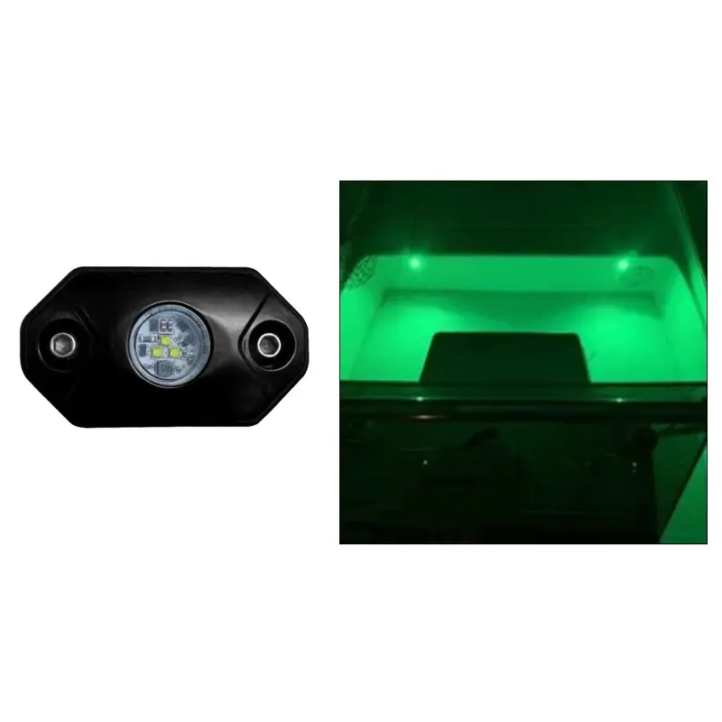 Black Oak Rock Accent Light - Green - Black Housing 1