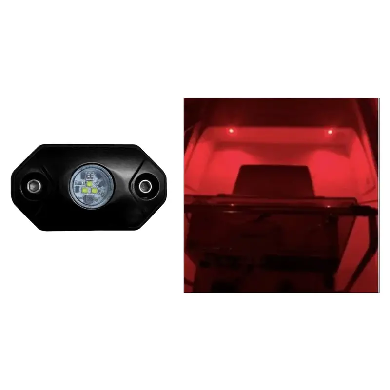 Black Oak Rock Accent Light - Red - Black Housing 1