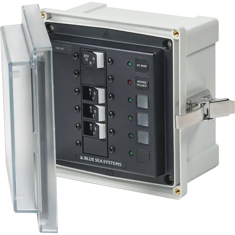 Blue Sea 3130 - Sms Panel Enclosure W/Main  3 Branch (15A) - 120V Ac 1
