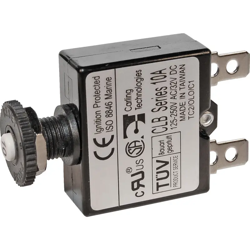 Blue Sea 7052 5A Push Button Thermal With Quick Connect Terminals 1
