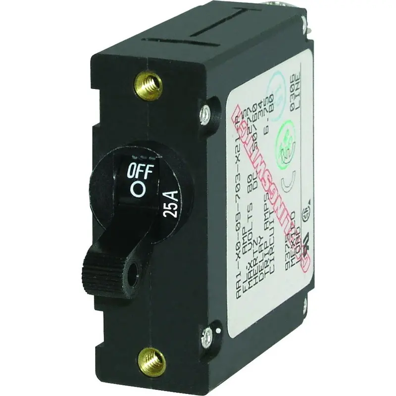 Blue Sea 7216 Ac / Dc Single Pole Magnetic World Circuit Breaker  -  25 Amp 1