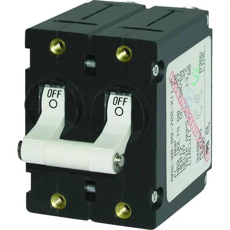 Blue Sea 7260 A-Series Double Pole Toggle - 20Amp - White 1
