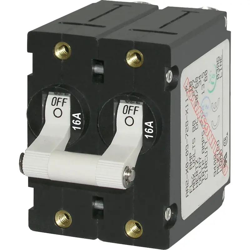 Blue Sea 7294 A-Series Double Pole Toggle - 16A - White 1