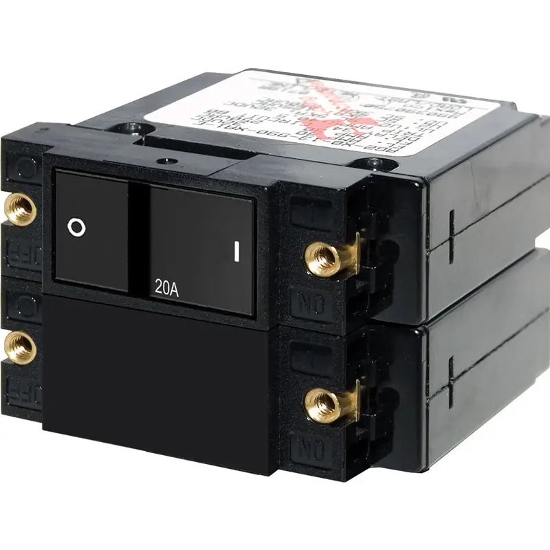 Blue Sea 7413 A-Series Flat Rocker Circuit Breaker - Double Pole - 20A 1